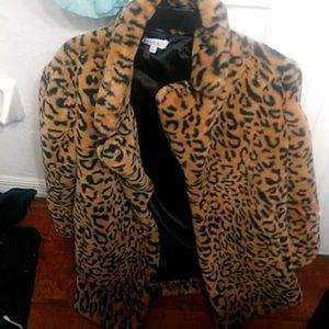 Animal Print Fur Coat